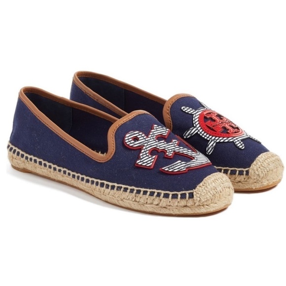 TORY BURCH MARITIME ESPADRILLE ANCHOR NAVY
SEA Size 6.5 - Picture 1 of 9